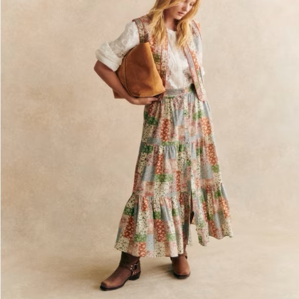 Sezane Loffia Skirt